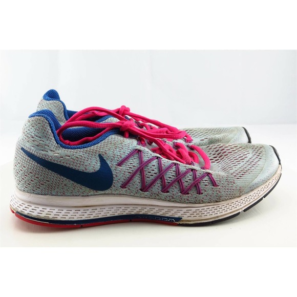 Nike Zoom Pegasus 32 Girls Shoes Size 6 M Gray Running Fabric - Picture 3 of 7